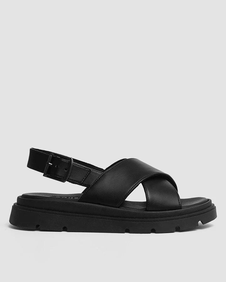 BOHEMA Damen vegan Sandalen Glare Schwarz
