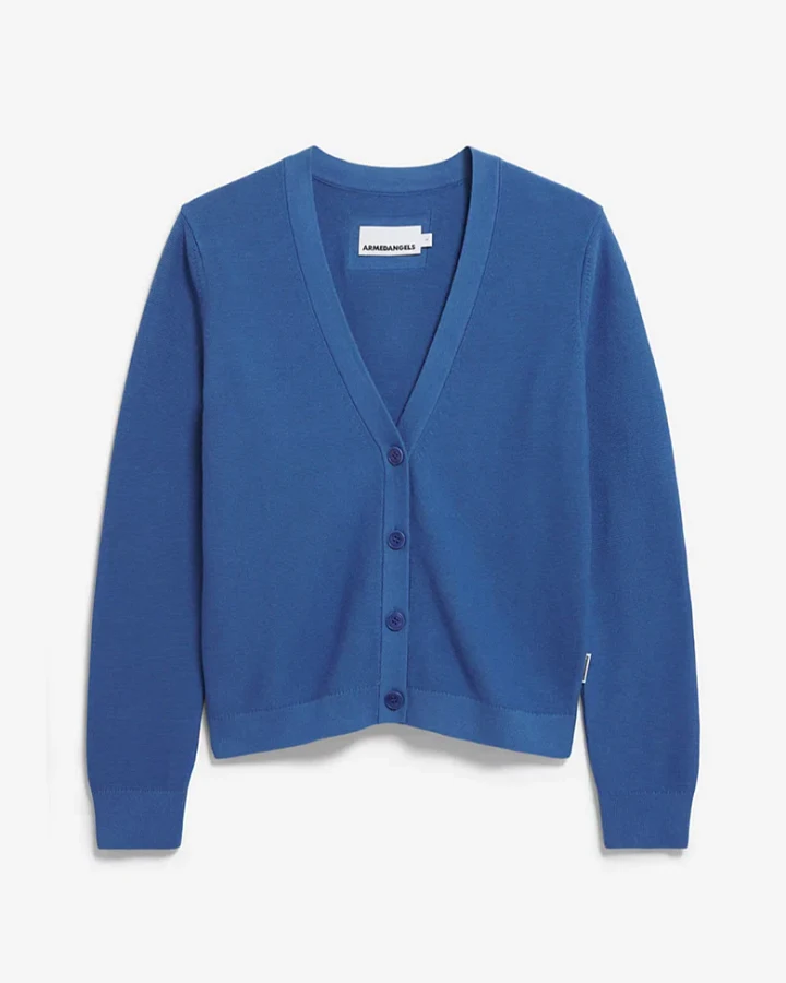 ARMEDANGELS Damen vegan Strickjacke Menaal Dark Morning Blue