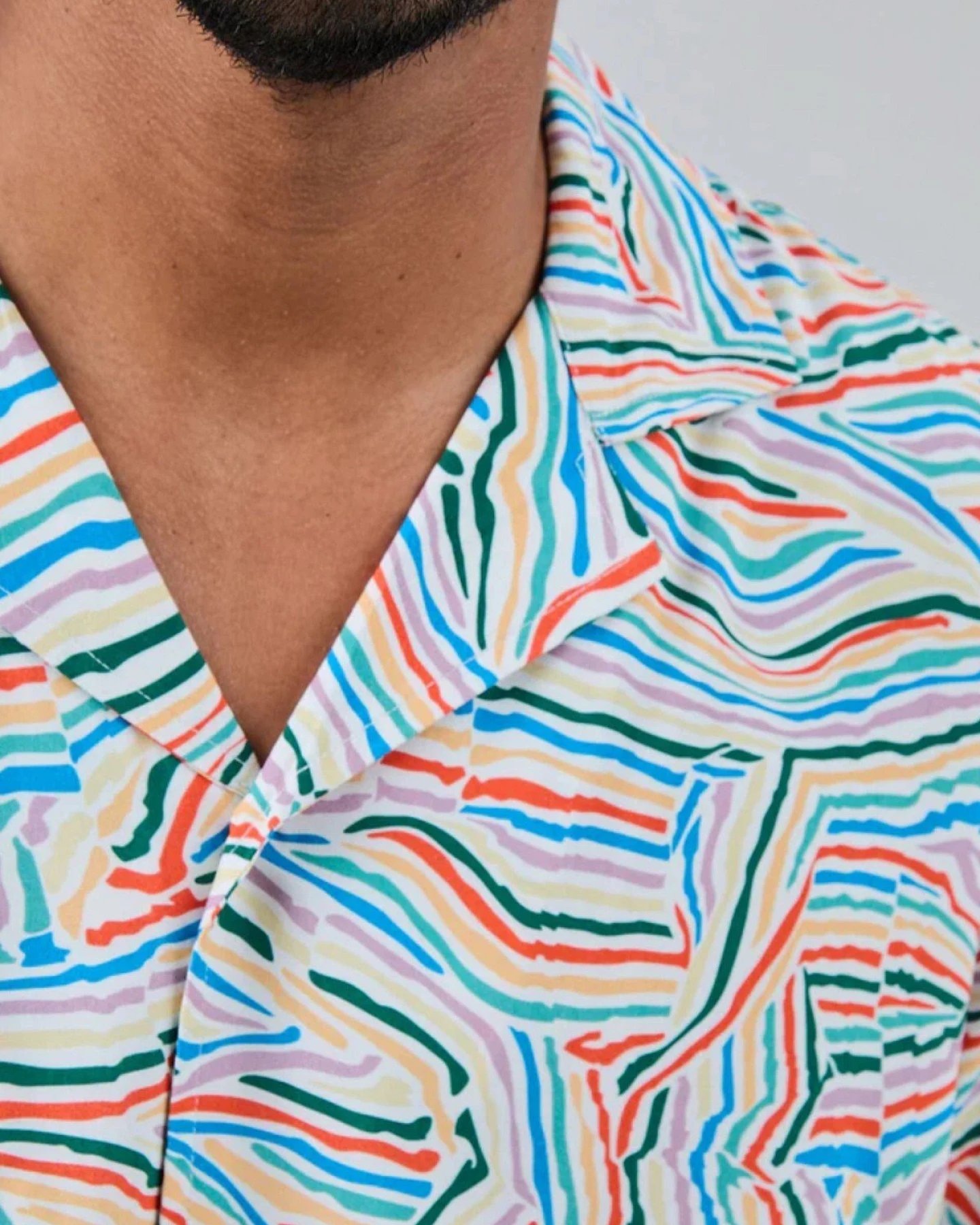 Hemd Messy Stripes Aloha Blau – Ansicht 5