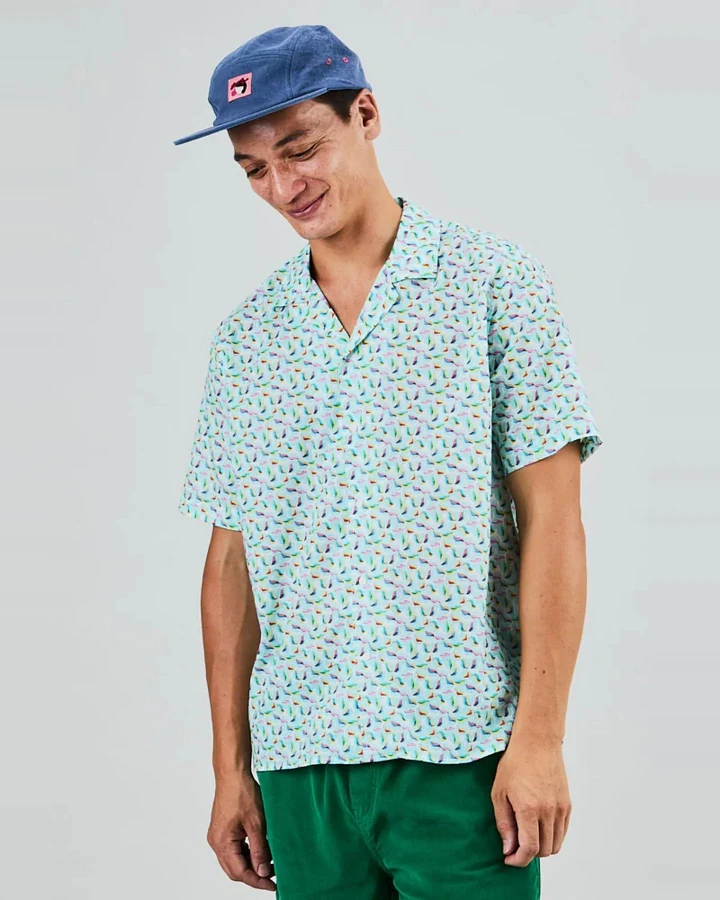 Hemd Marbles Aloha Shirt Blau