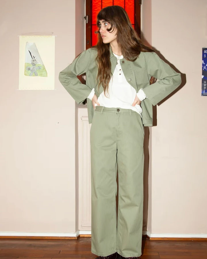 Hose Wendy Herringboner Pale Green