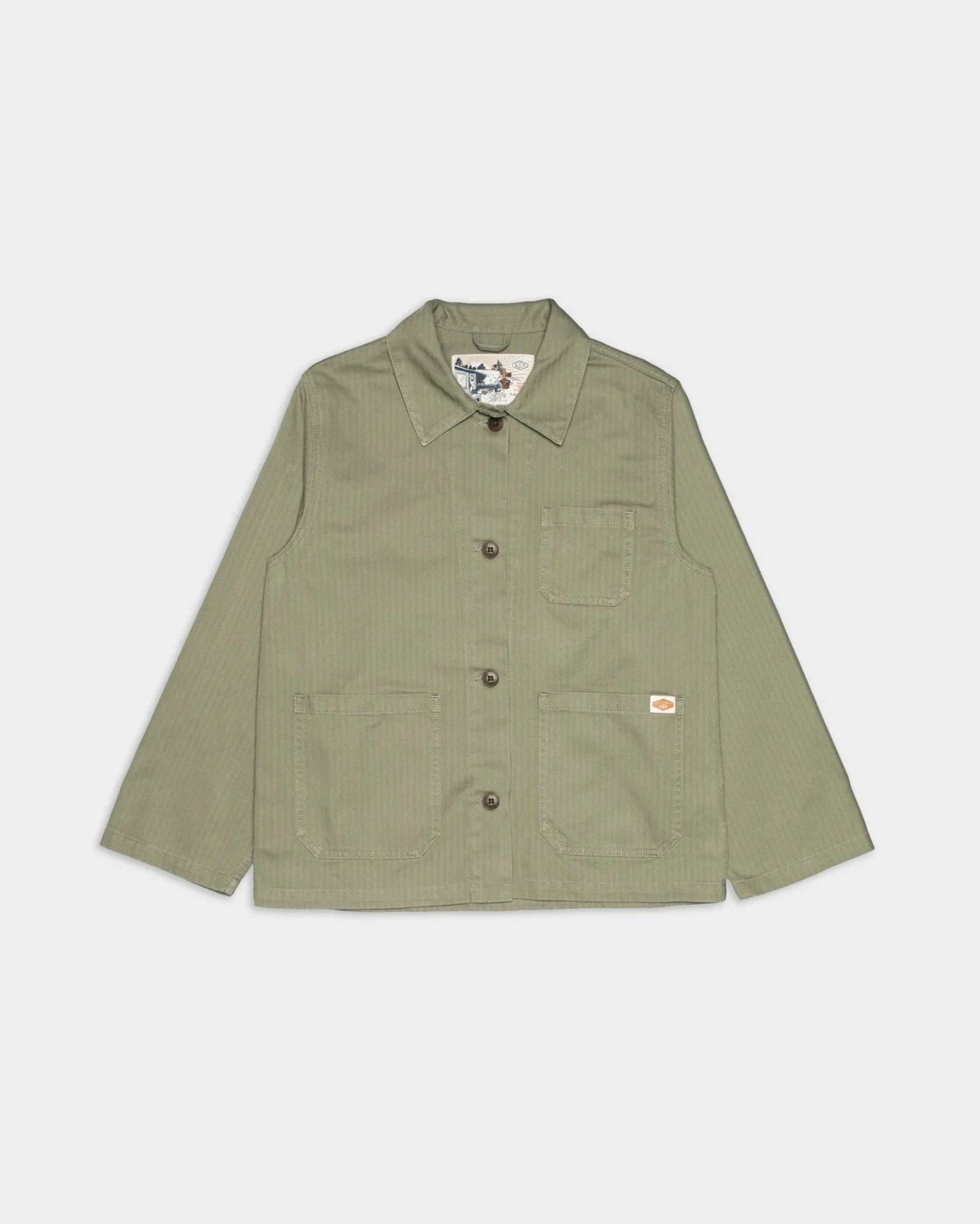 Jacke Lovis Herringbone Grün – Ansicht 2