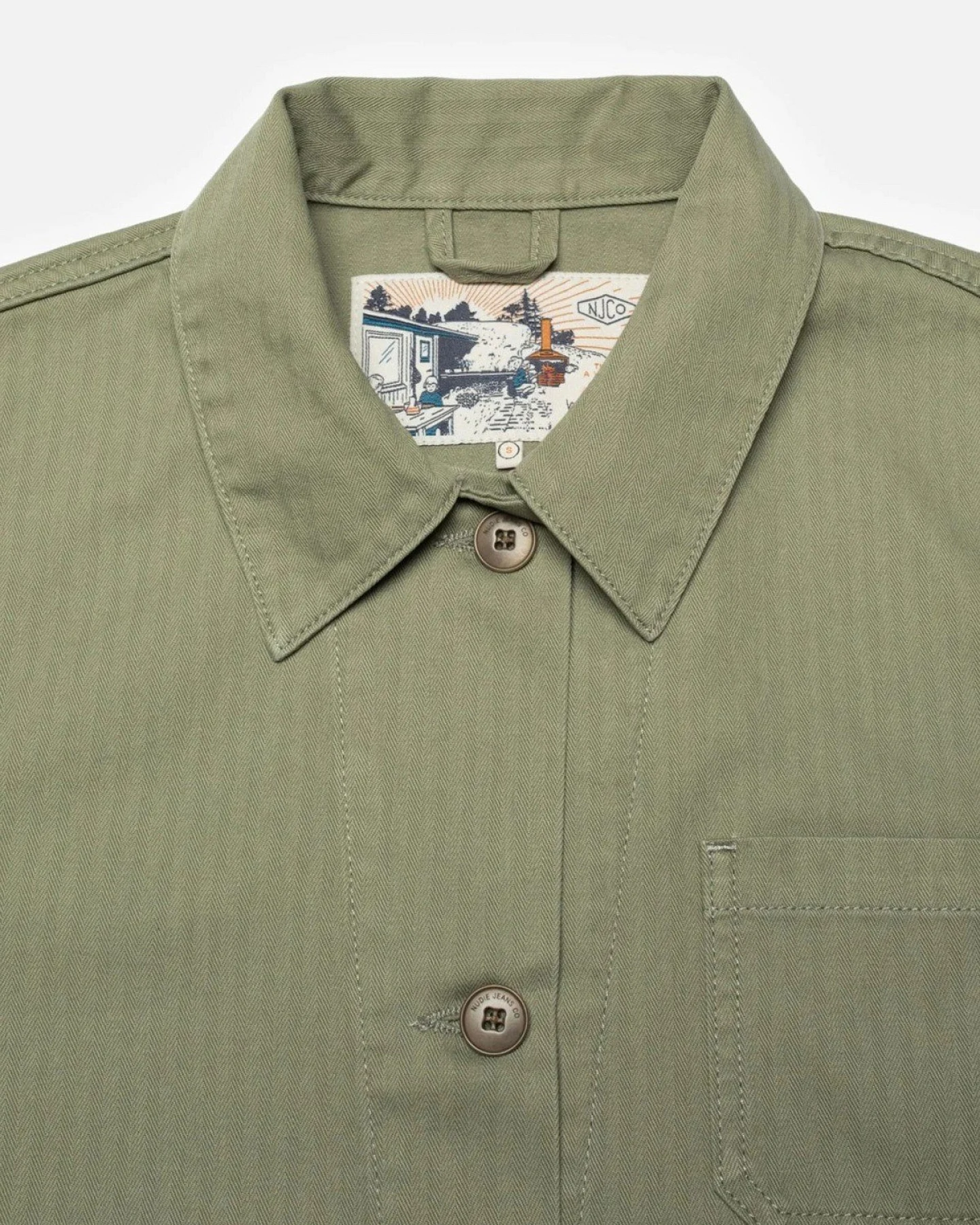 Jacke Lovis Herringbone Grün – Ansicht 5