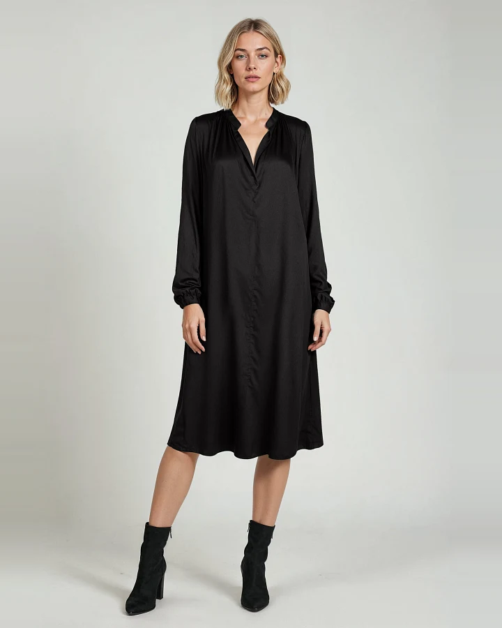 Neu Nomads Damen vegan Kleid Juno Schwarz