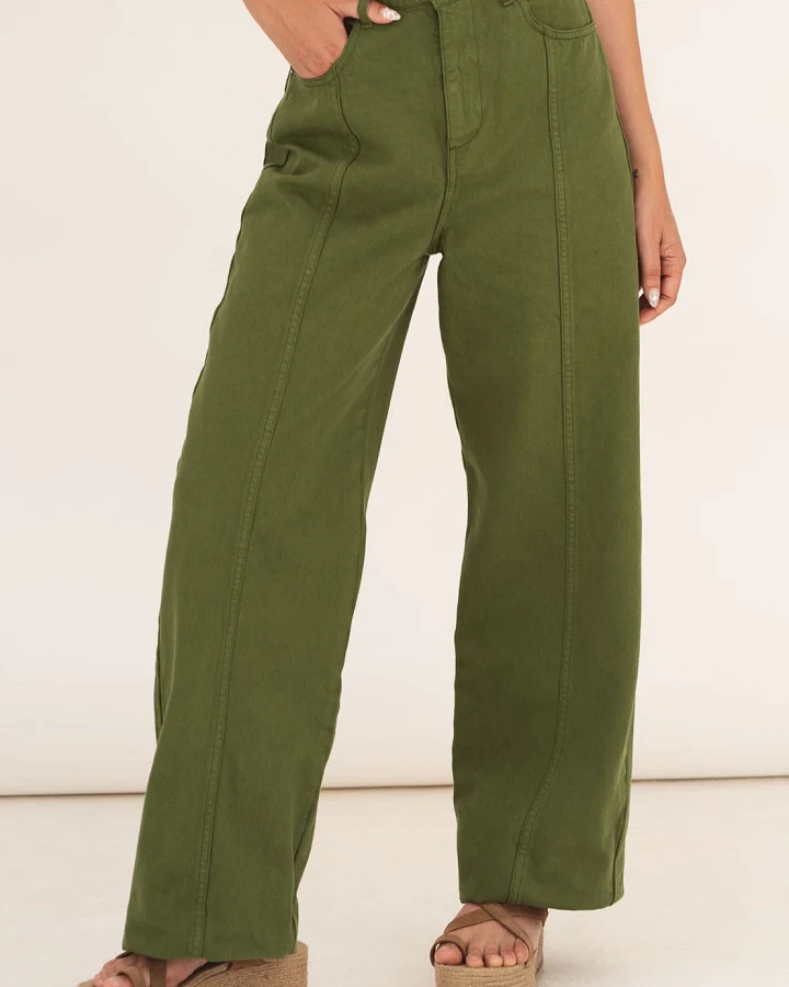 Näz Damen vegan Hose Elsa Denim Grün