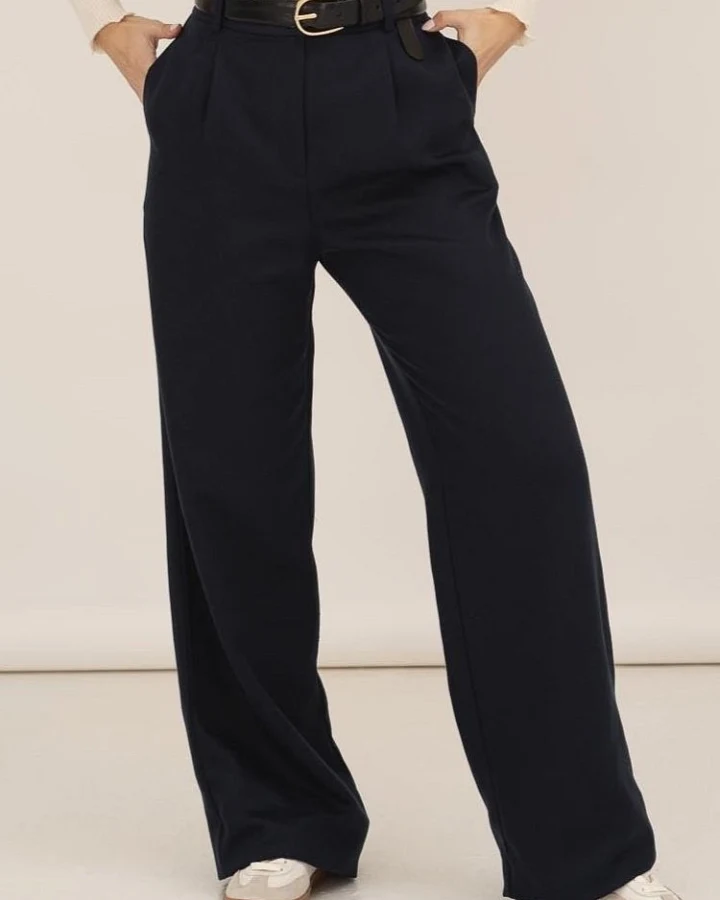 Näz Damen vegan Hose Mara Marineblau