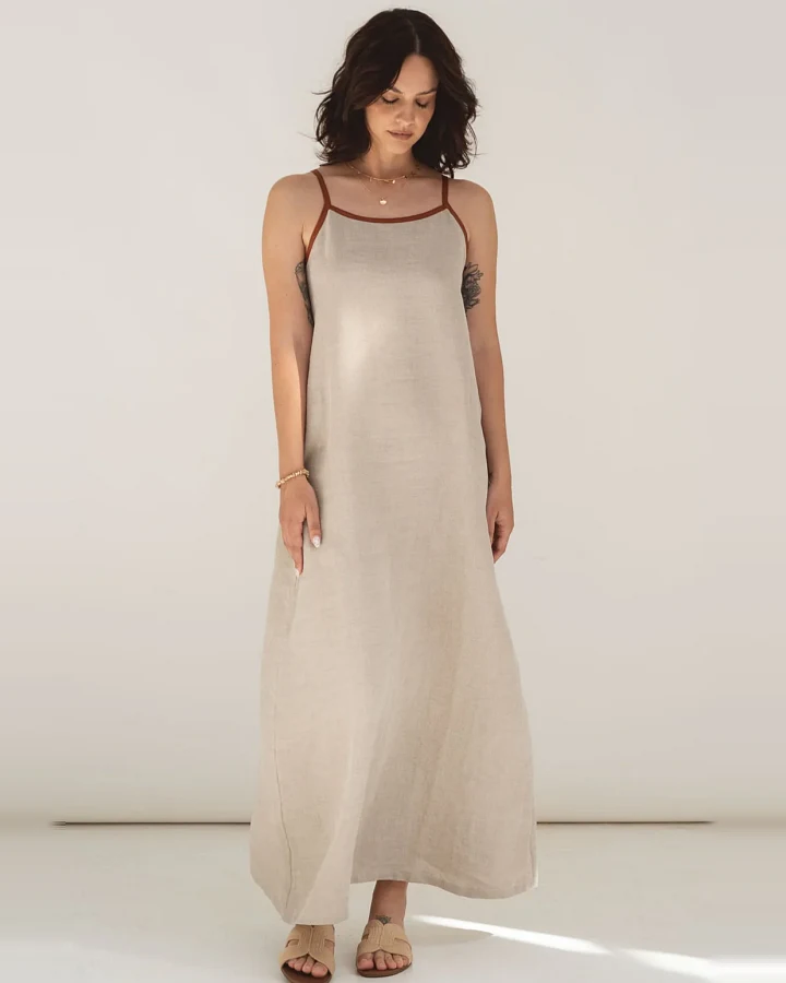 Näz Damen vegan Kleid Eline Beige