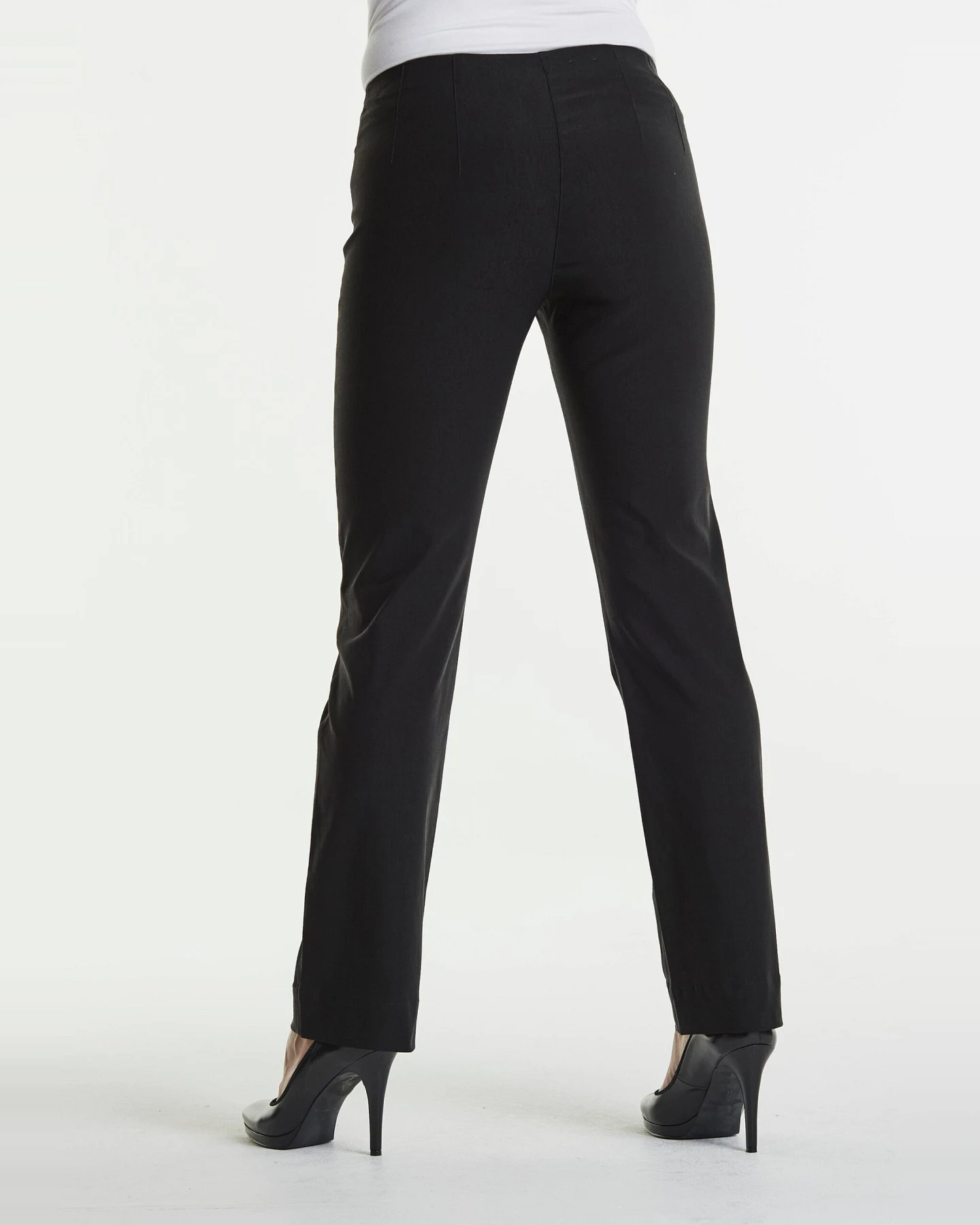 LAURIE Damen vegan Hose Straight Bella Ml Schwarz – Ansicht 2