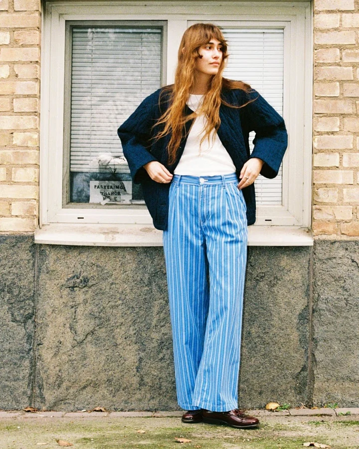 Hose Gullan Striped Blau