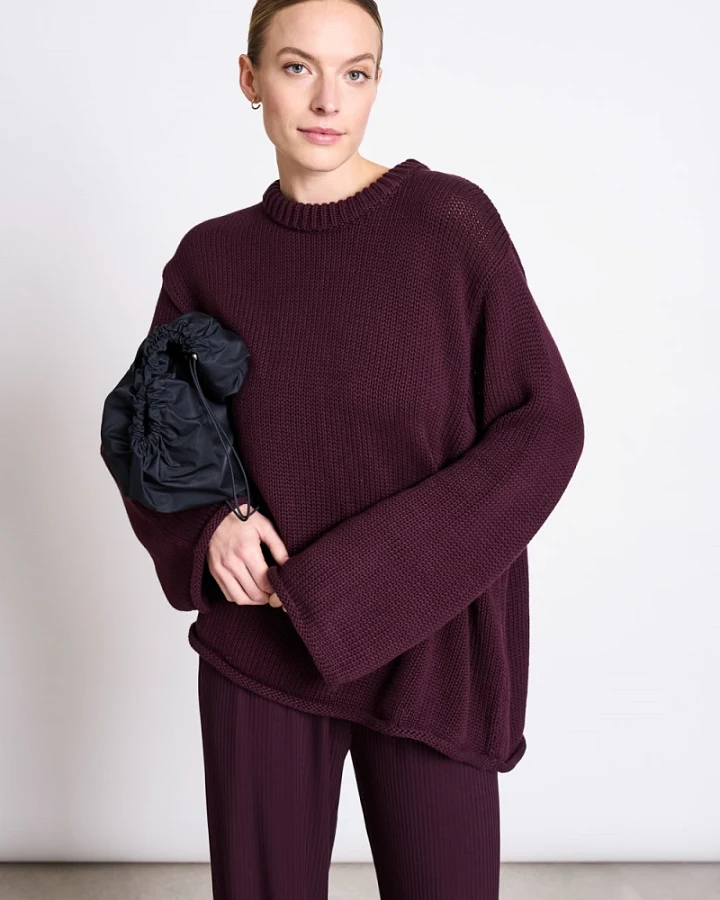 JAN 'N JUNE Damen vegan Pullover Sona Kirschlack Rot