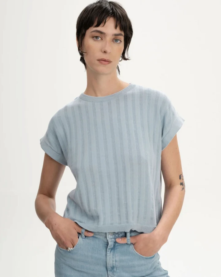 T-Shirt Bhari Struktur Strick