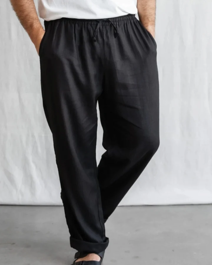 Jyoti Fair Works Herren vegan Hose Jhan Schwarz