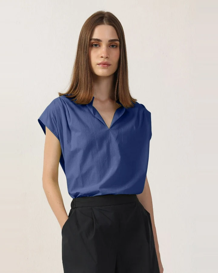 Neu Nomads Damen vegan Bluse Elettra Bluejay