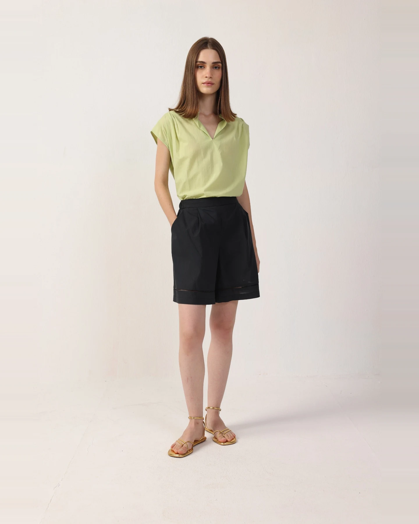 Neu Nomads Damen vegan Bluse Elettra Salbei – Ansicht 2