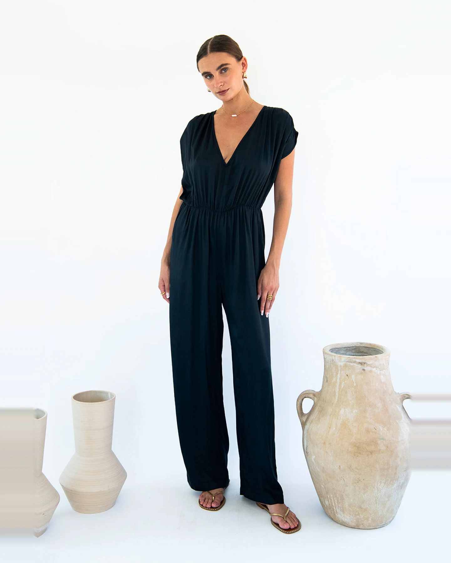 Neu Nomads Damen vegan Jumpsuit Catania Schwarz – Ansicht 2