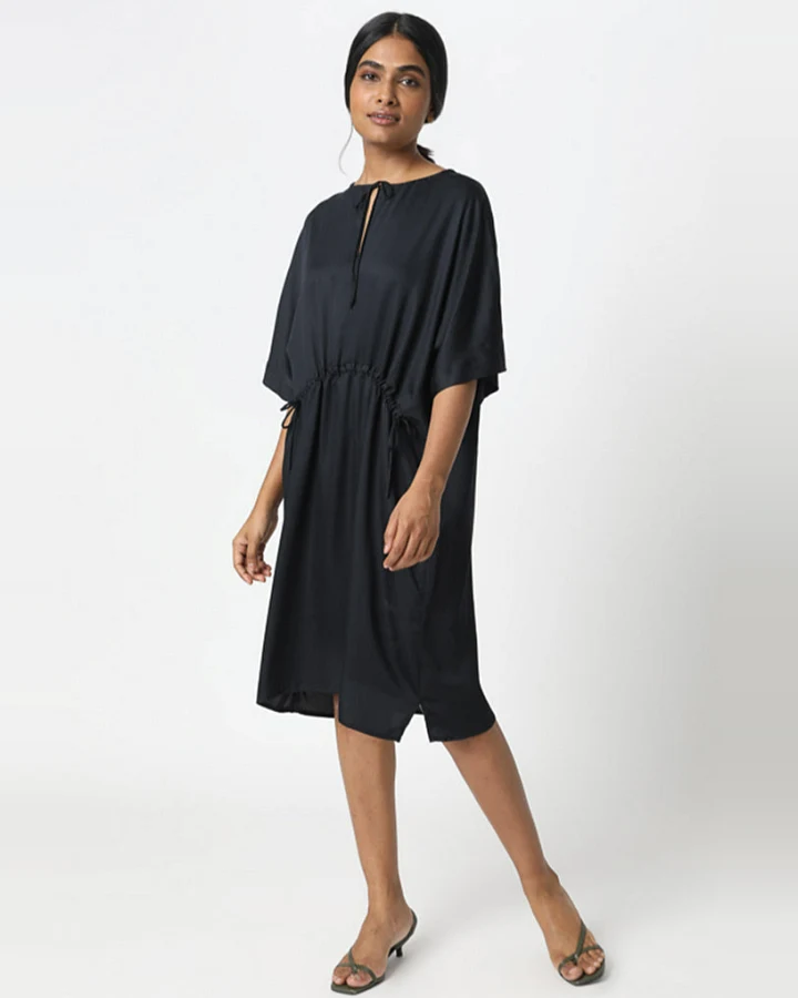 Neu Nomads Damen vegan Kleid Sicily Schwarz
