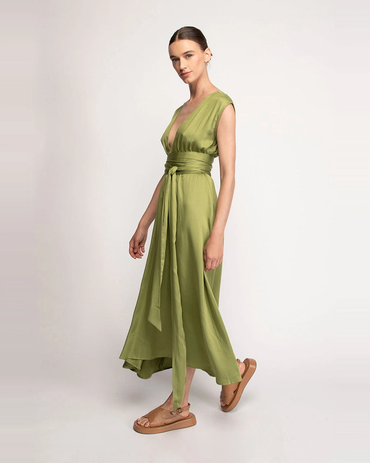 Neu Nomads Damen vegan Kleid Belize Gras – Ansicht 2