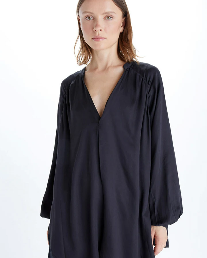 Neu Nomads Damen vegan Bluse Sunita Schwarz