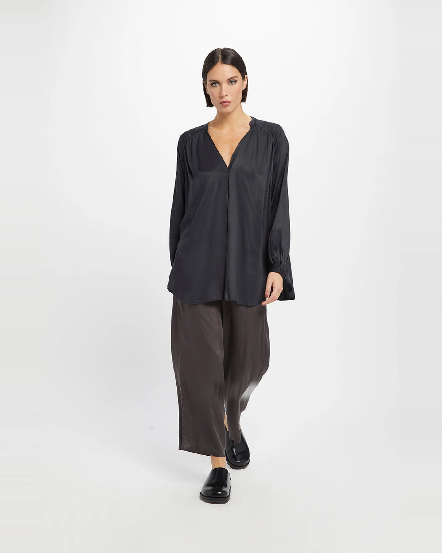 Neu Nomads Damen vegan Bluse Sunita Schwarz – Ansicht 2