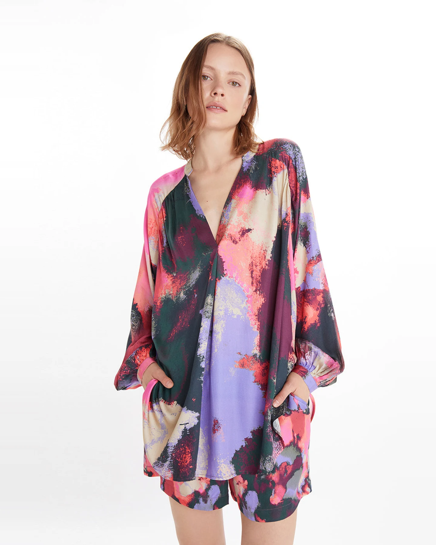 Neu Nomads Damen vegan Bluse Sunita Gem Print – Ansicht 2