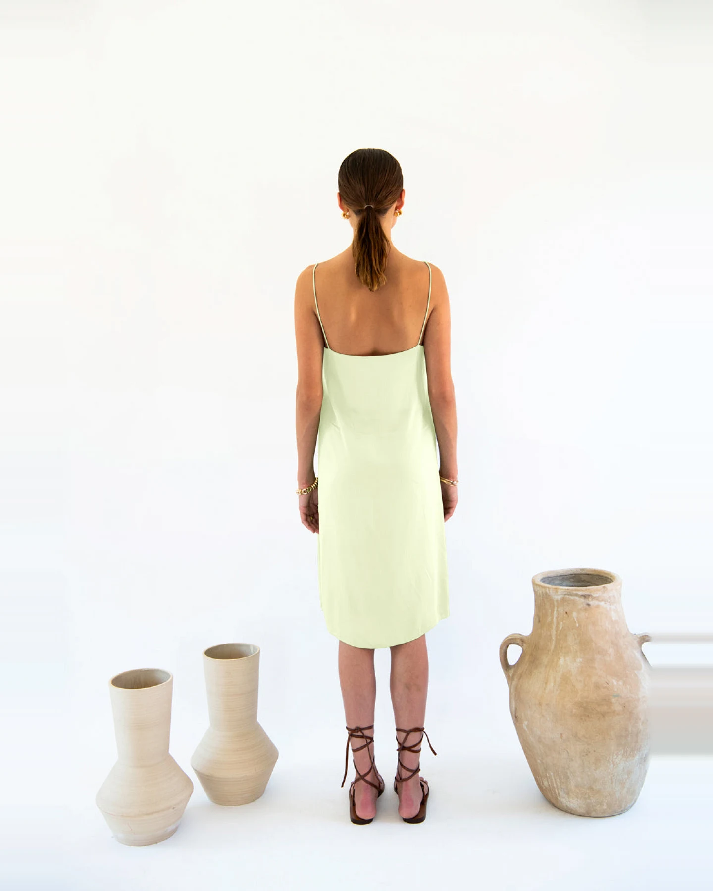 Neu Nomads Damen vegan Slip Dress Julianne Boxy Zitronengelb – Ansicht 2
