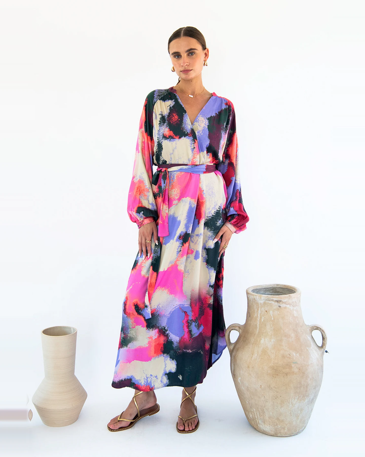 Neu Nomads Damen vegan Kleid Sunita Big Gem Print – Ansicht 2