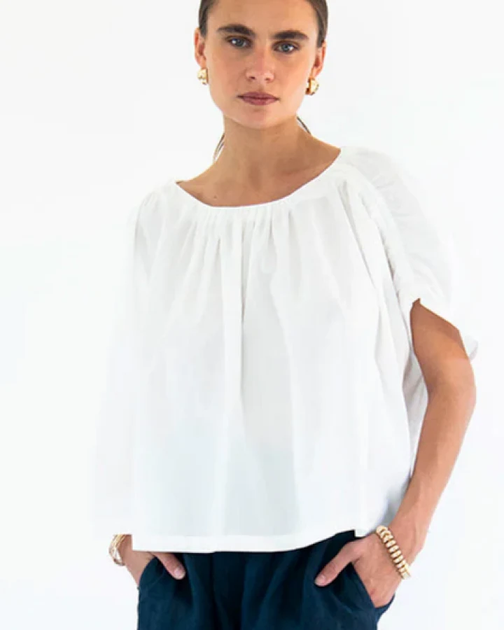 Neu Nomads Damen vegan Bluse Julietta Weiß
