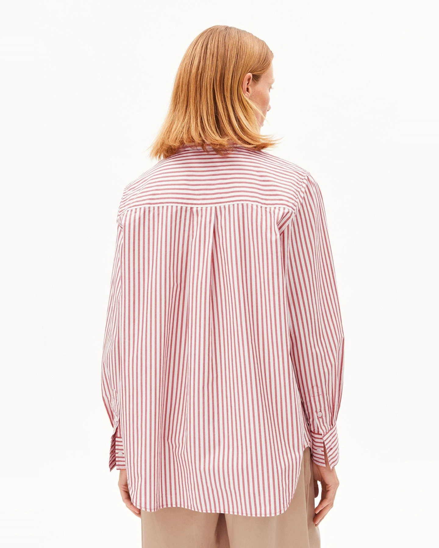 Bluse Loose Stripe Rot – Ansicht 4