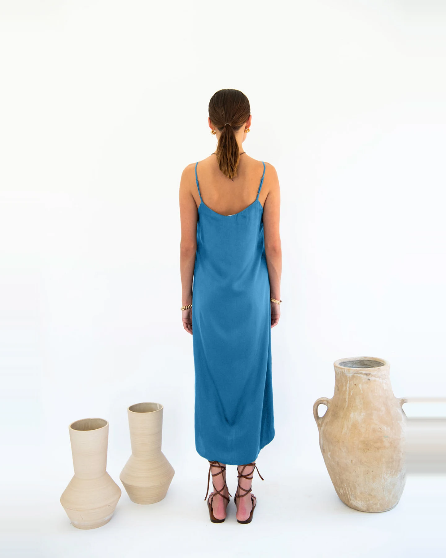 Neu Nomads Damen vegan Kleid Slip Easy Ocean Blue – Ansicht 2