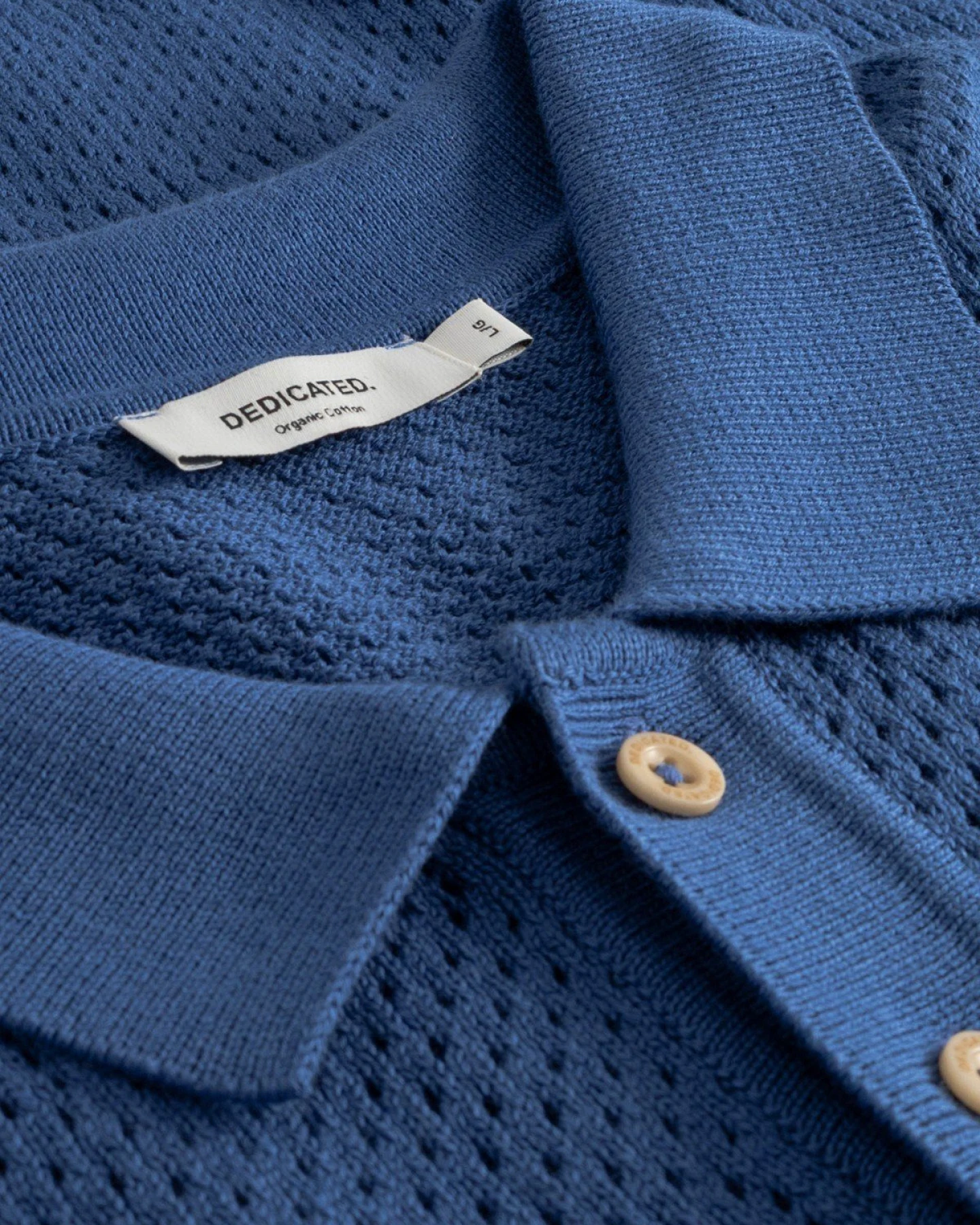 Poloshirt Knitted Nogersund Blau – Ansicht 6
