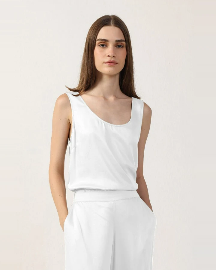 Neu Nomads Damen vegan Tanktop Joelle Weiß