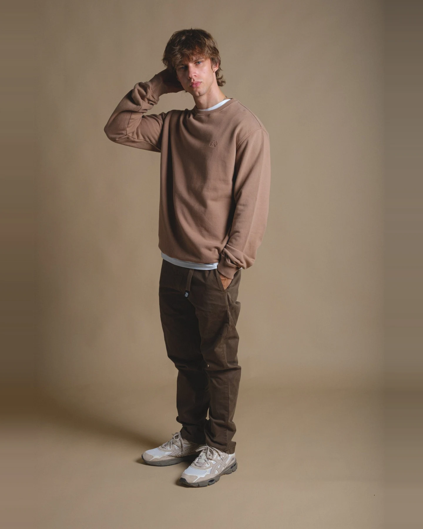 Trendsplant Herren vegan Pullover Heavyweight Essential Caribou Brown – Ansicht 2