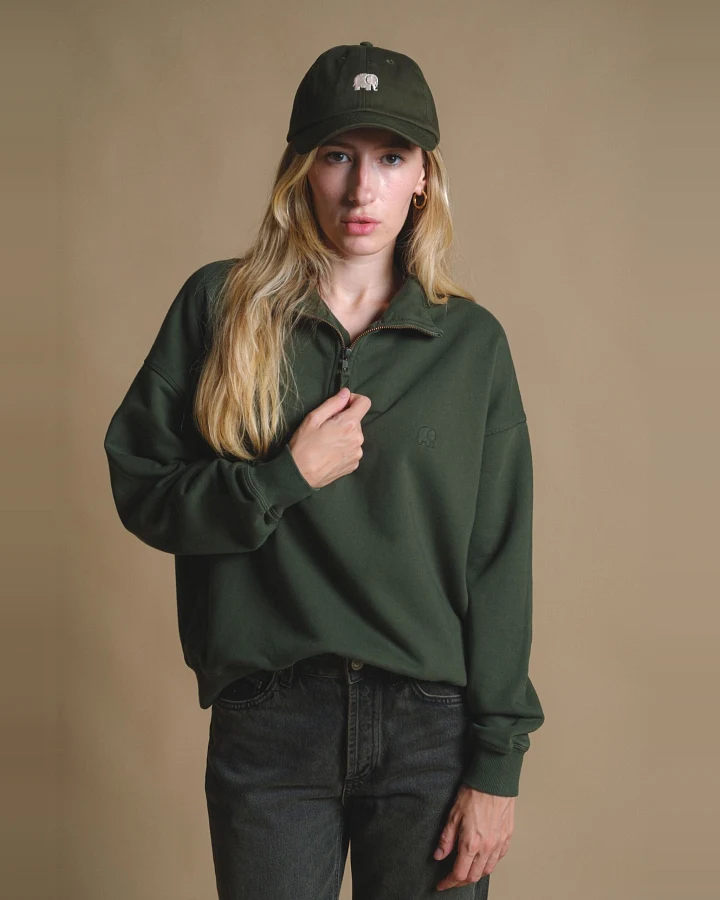 Trendsplant Damen vegan Pullover Essential Heavyweight Kombu Grün