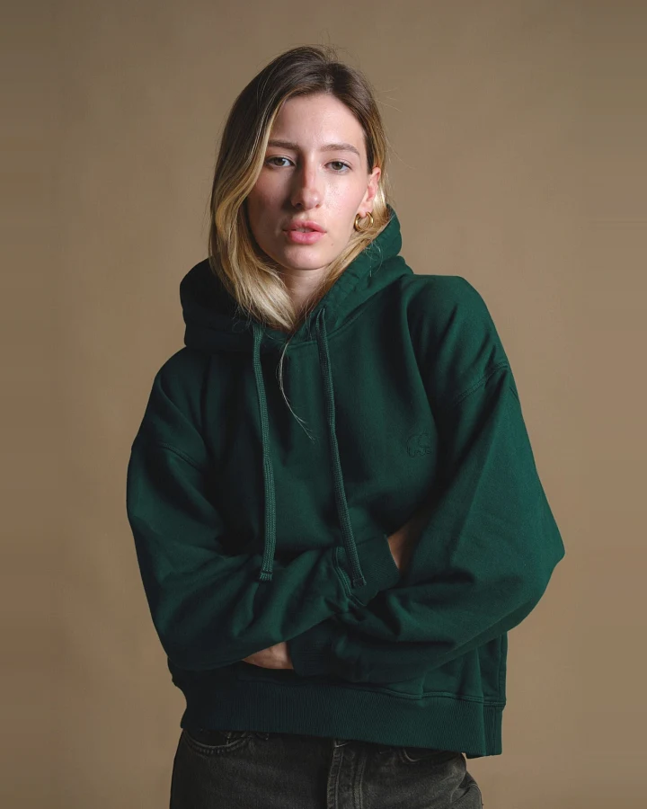 Trendsplant Damen vegan Hoodie Heavyweight Essential Botanical Garden Grün