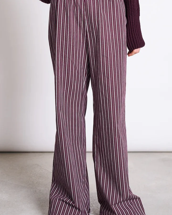 JAN 'N JUNE Damen vegan Hose Soby Kirsche Lack/Weiß