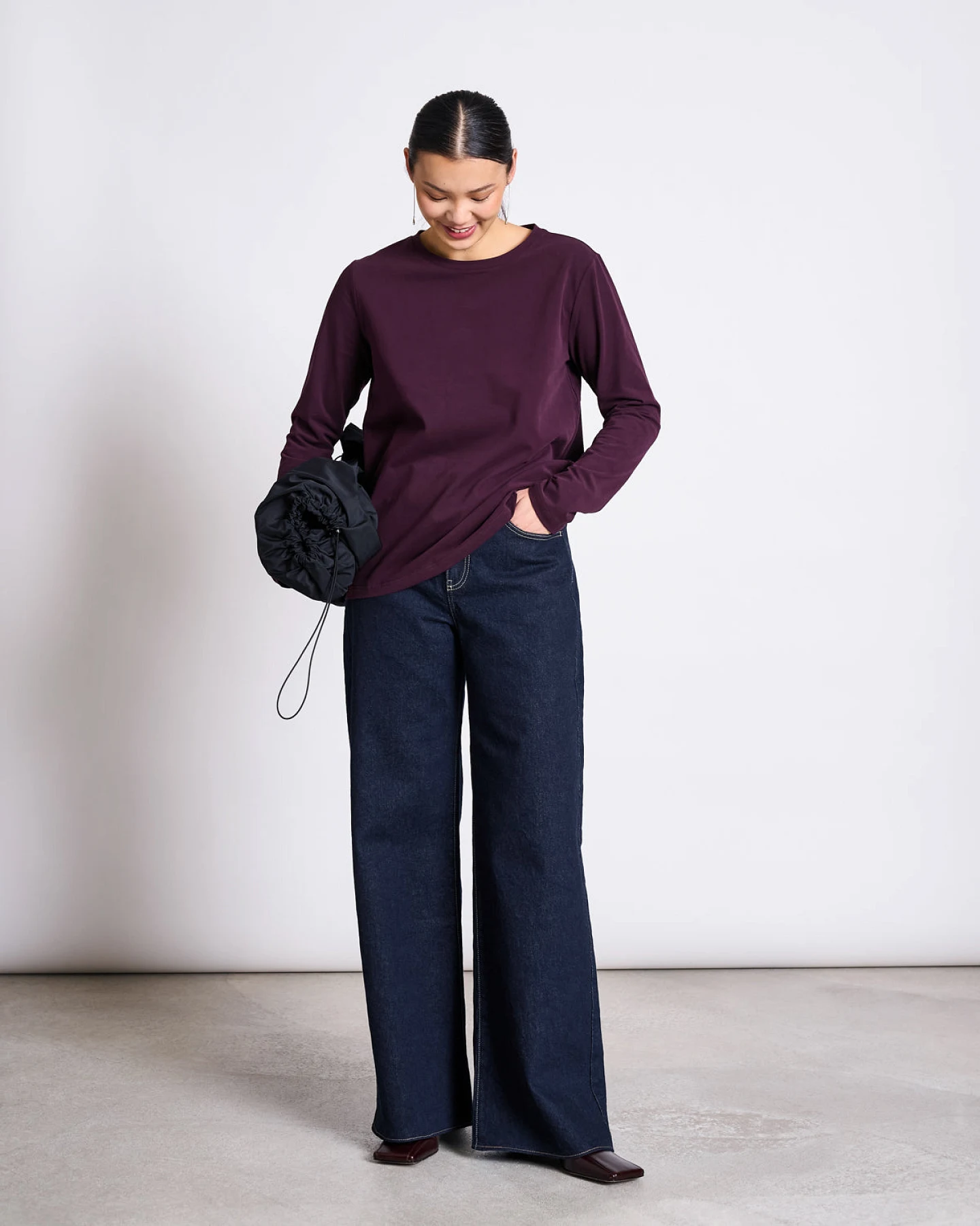 JAN 'N JUNE Damen vegan Longsleeve Junge Kirsche Lack – Ansicht 2