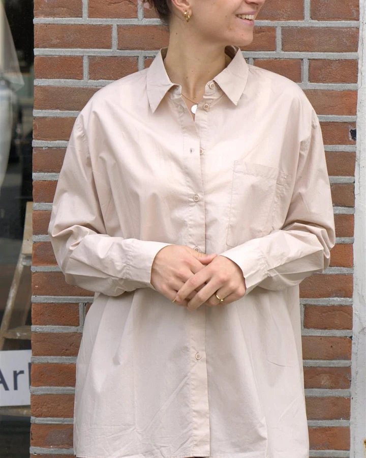 ARMEDANGELS Damen vegan Bluse Ealgaa Beige