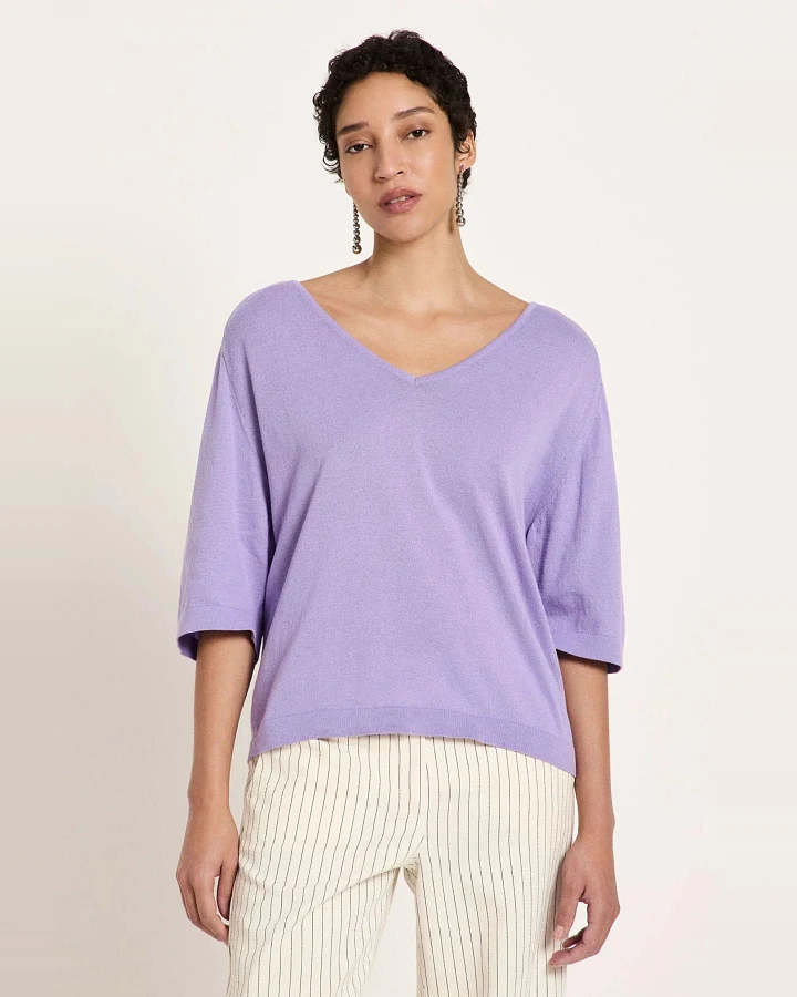 T-Shirt Strick Lila