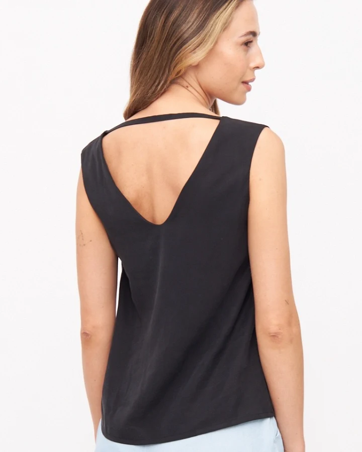 WiDDA Damen vegan Bluse Nena Schwarz
