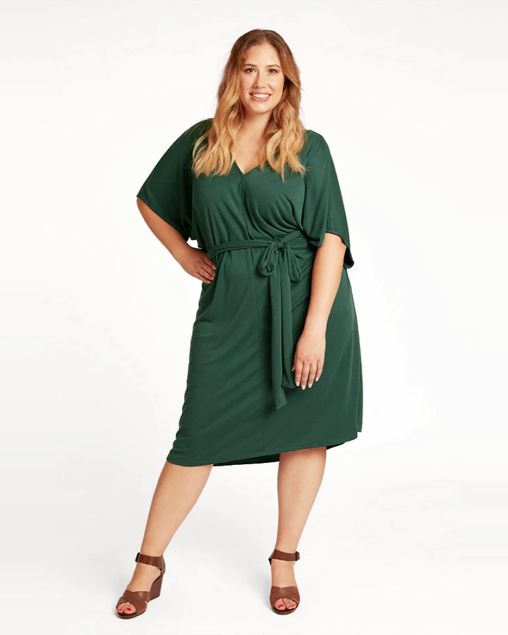 WiDDA Damen vegan Kleid Anna Petrol