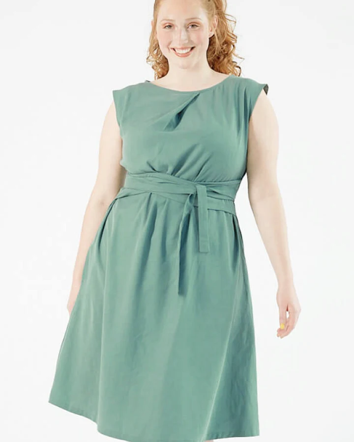 WiDDA Damen vegan Kleid Adele Türkis