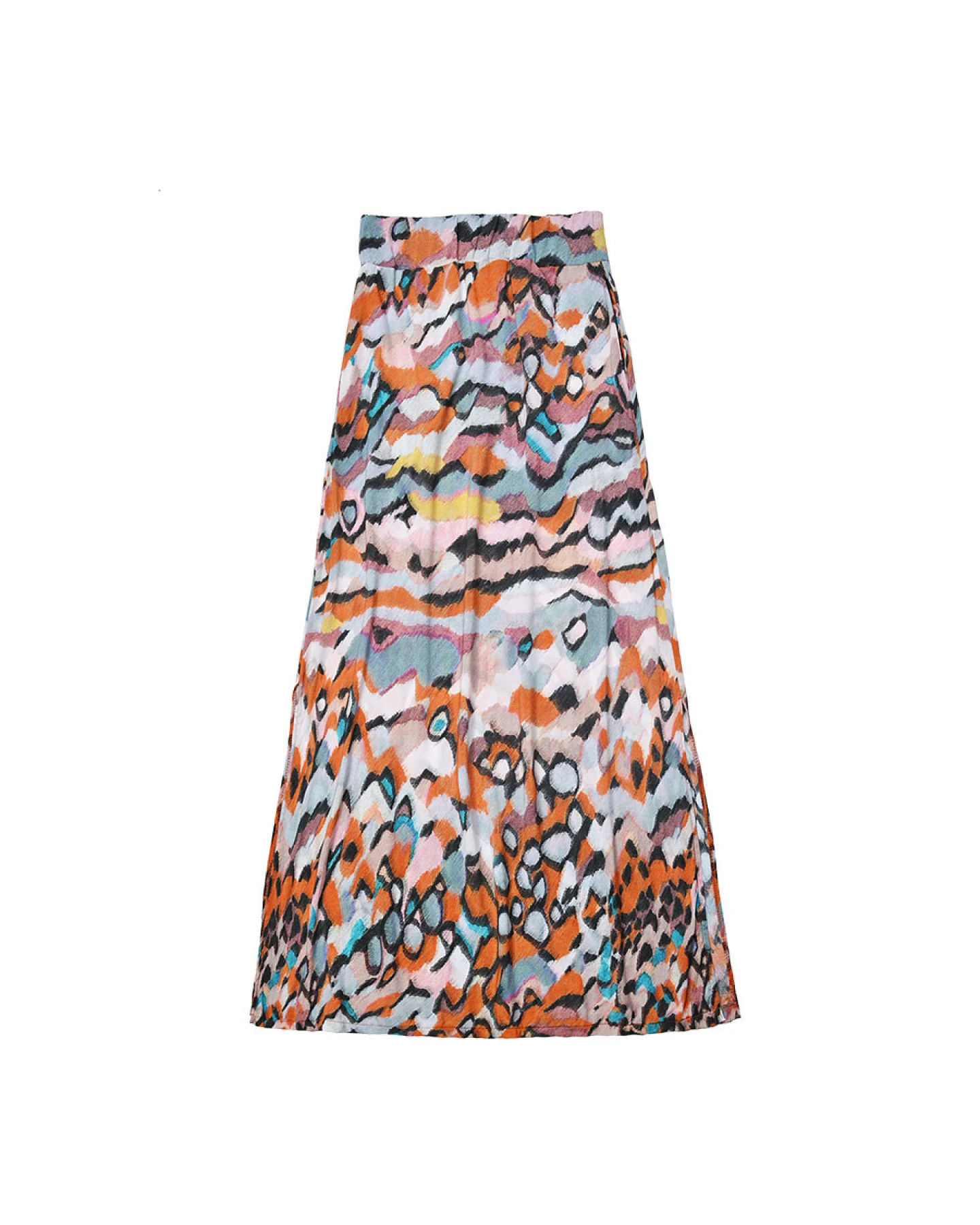 WiDDA Damen vegan Midirock Coolip Gemustert Multicolor – Ansicht 2