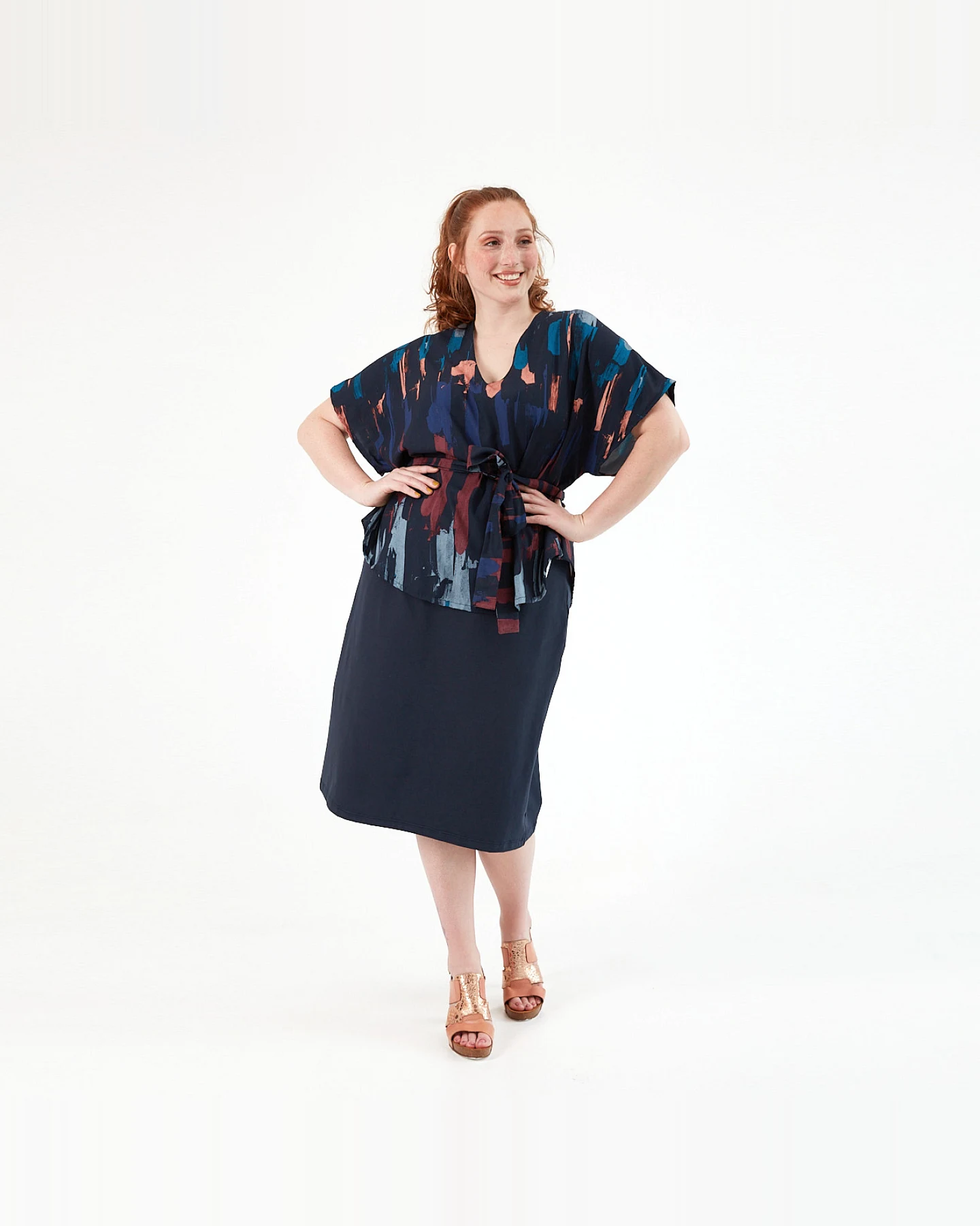 WiDDA Damen vegan Bluse Aluna Mehrfarbig – Ansicht 2