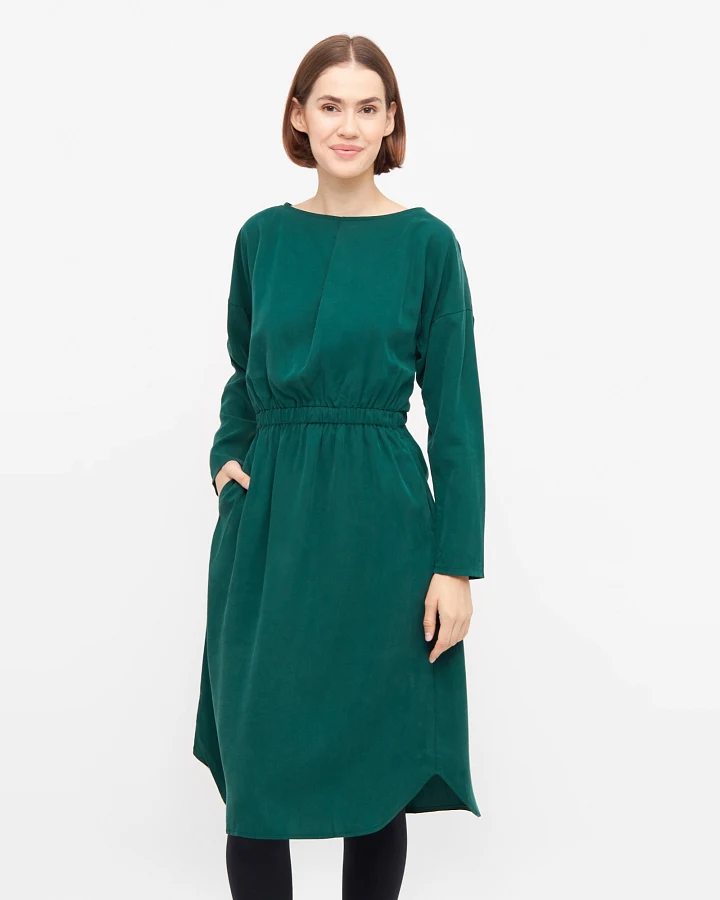 Widda Damen vegan Kleid Hanka Waldgrün