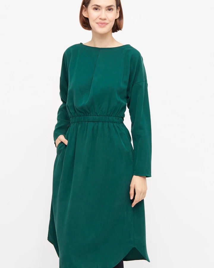 Widda Damen vegan Kleid Hanka Waldgrün