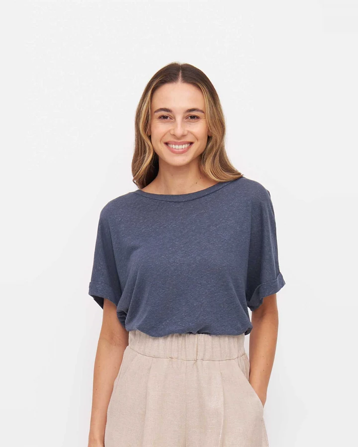 Widda Damen vegan T-Shirt Lari Marineblau