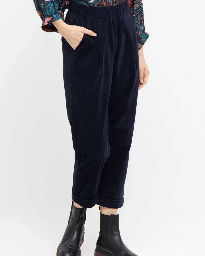 Widda Damen vegan Hose Sepp Dunkelblau