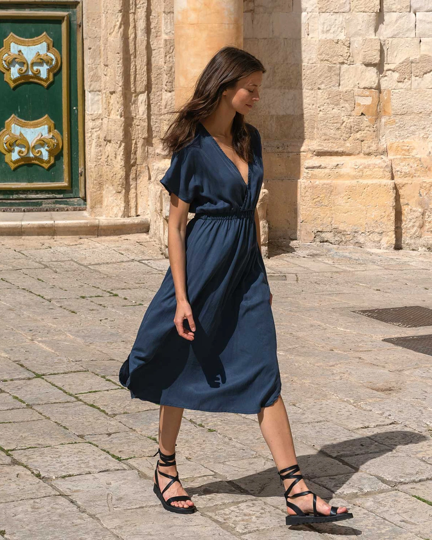 Widda Damen vegan Kleid Joan Smoky Blue – Ansicht 2