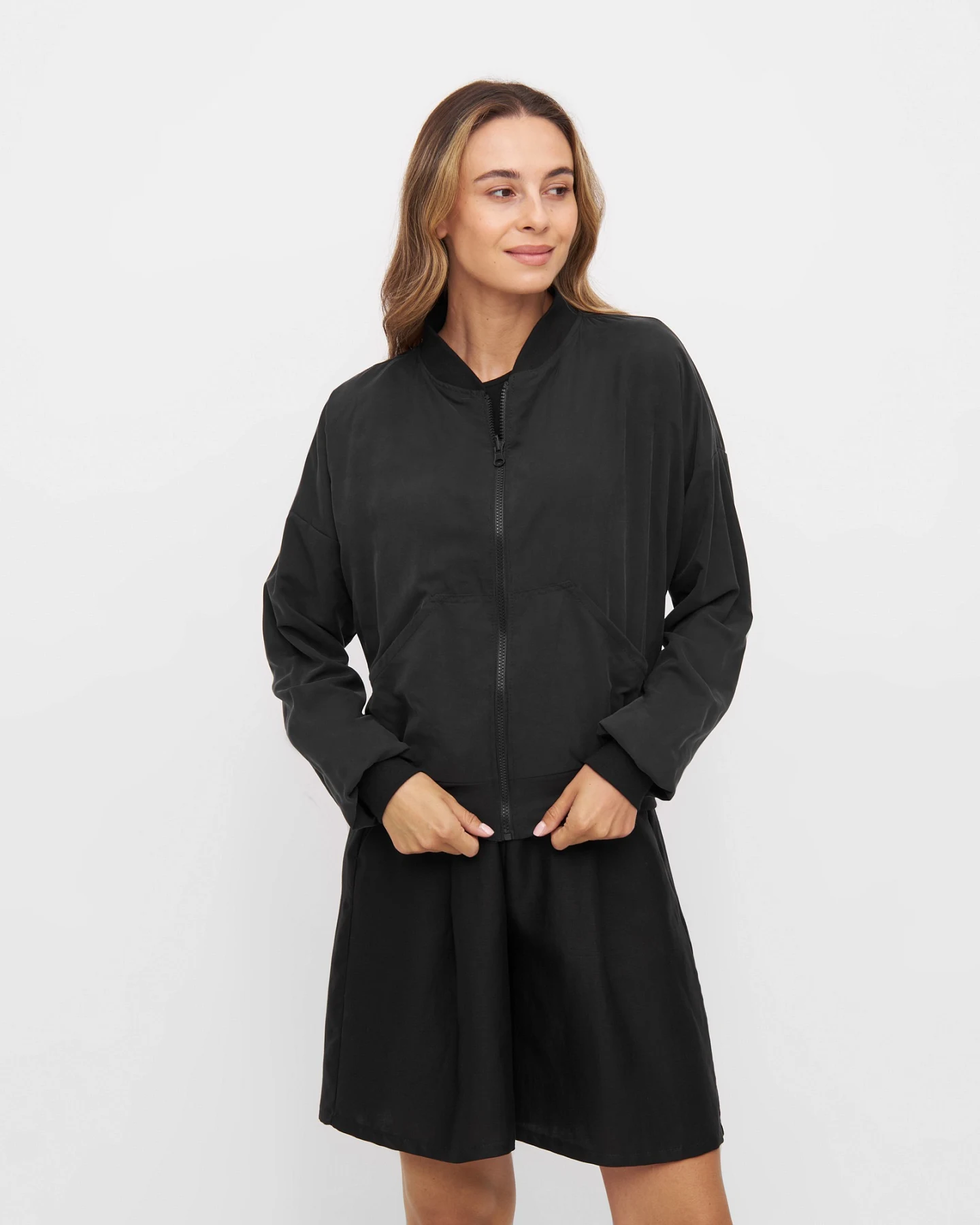 Widda Damen vegan Jacke Bomber Reversible Turner Clouds/Schwarz – Ansicht 2