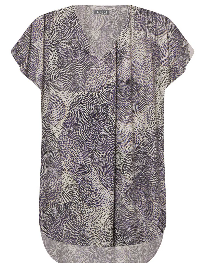 Widda Damen vegan Bluse Beat Radiance Gemustert